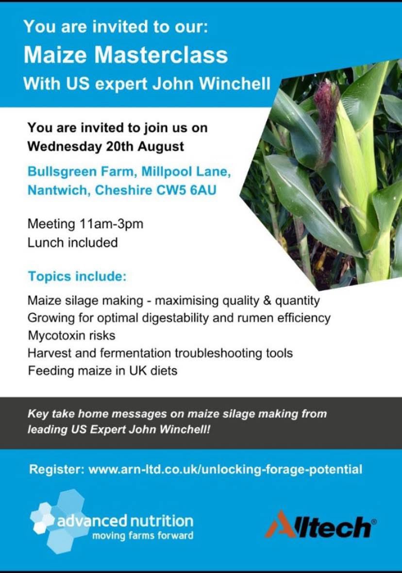 ARN is inviting all maize growers to this meeting. Certainly a challenging growing year - hopefully you can make the most of your maize with some expert help. arn-ltd.co.uk/maize-mastercl…