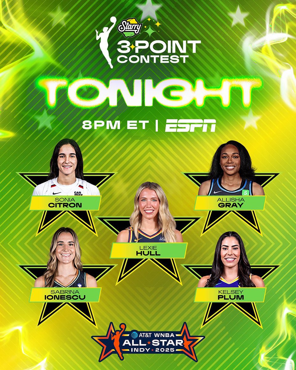 insidewomensbb's tweet image. Make sure y’all tune in to watch your favorite WNBA players compete in the Skills Challenge and 3-Point Contest tonight at 8pm EST/7pm CST
📺 ESPN
📸 @WNBA
#WNBAAllStar