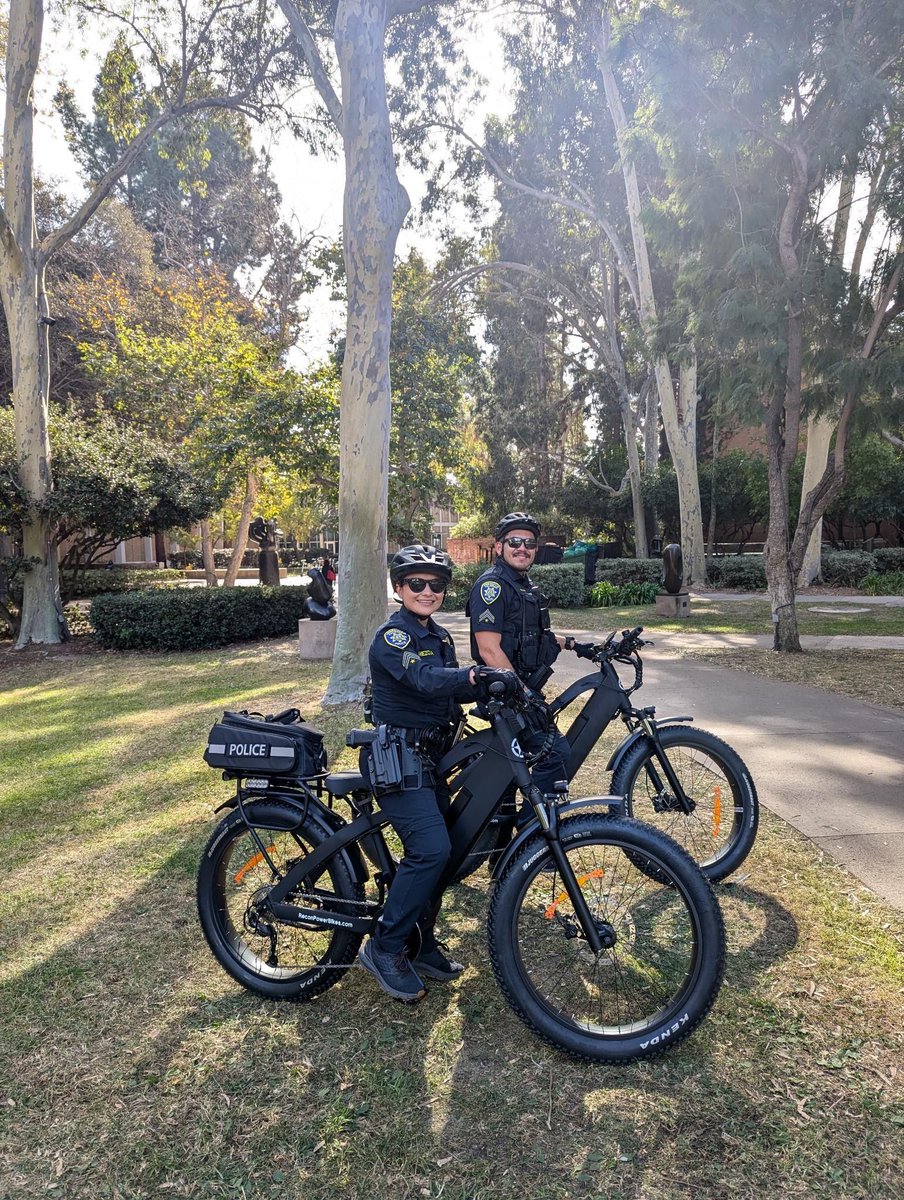☀️🚴 Summer patrols are rolling strong! Our bike officers are out and about, keeping campus safe and enjoying the sunshine 🌳😎

If you see us riding by, don’t be shy...say hi! 👋💬

 #UCLAPD #BikePatrol #CampusSafety #SummerVibes 🚲💙