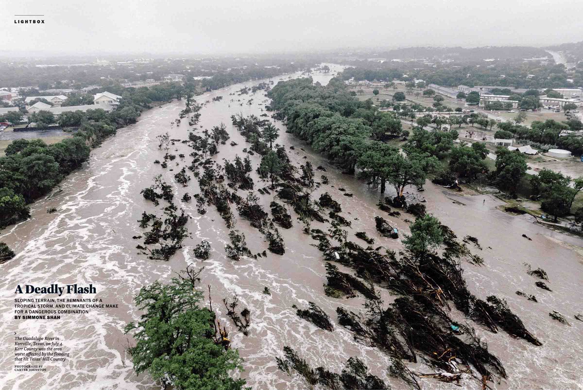 reduxpictures's tweet image. Aerial photo of the flooded Guadalupe River in Kerrville, Texas on July 4th, by Carter Johnston/The New York Times/Redux in Time magazine, July 28, 2025. #carterjohnston @nytimesphoto @TIME