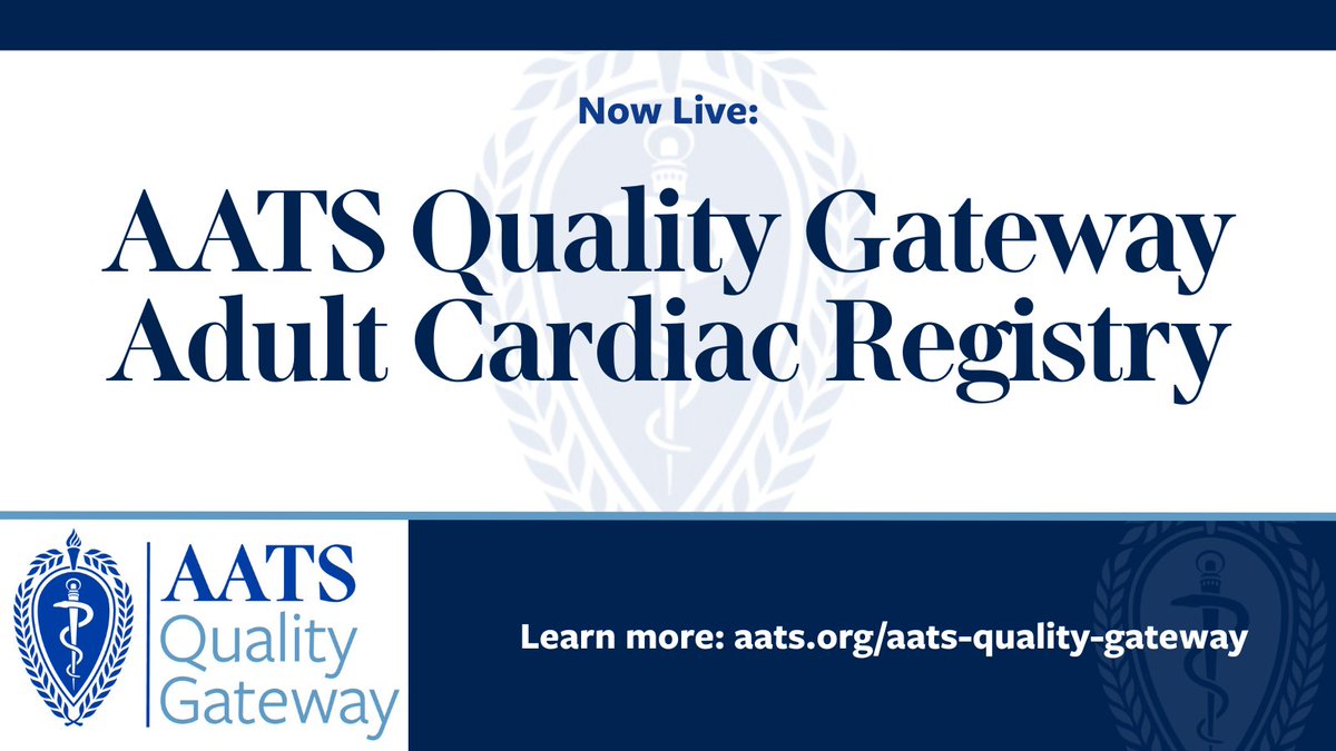 The new AATS Quality Gateway Adult Cardiac Registry is changing the field of #cardiothoracic surgery by using machine learning to reflect cardiac procedures with real-time risk adjustment. 
AQG by the numbers:
🔹45,768 patients
🔹46,695 cases
Learn more: aats.org/aats-quality-g…