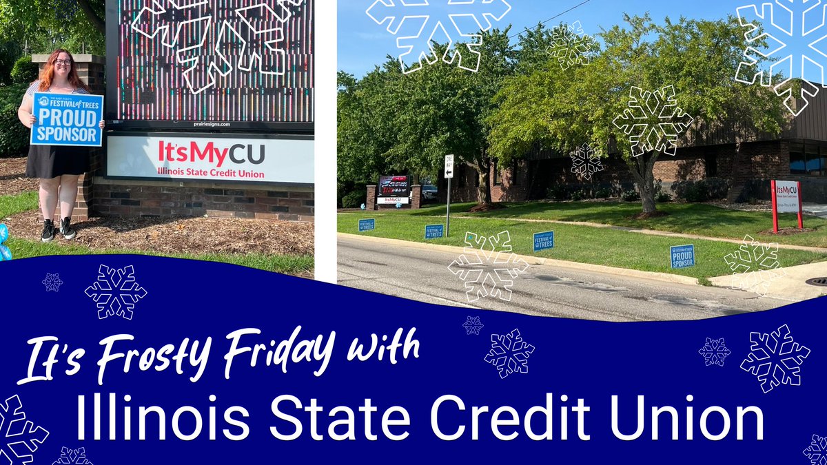TheBabyFold's tweet image. Illinois State Credit Union deserves a big ❄️Frosty Friday Shout-Out ❄️! Their sponsorship of The Baby Fold's Festival of Trees brings children and families the care they need to be healthy and well. Thank you for your kindness!