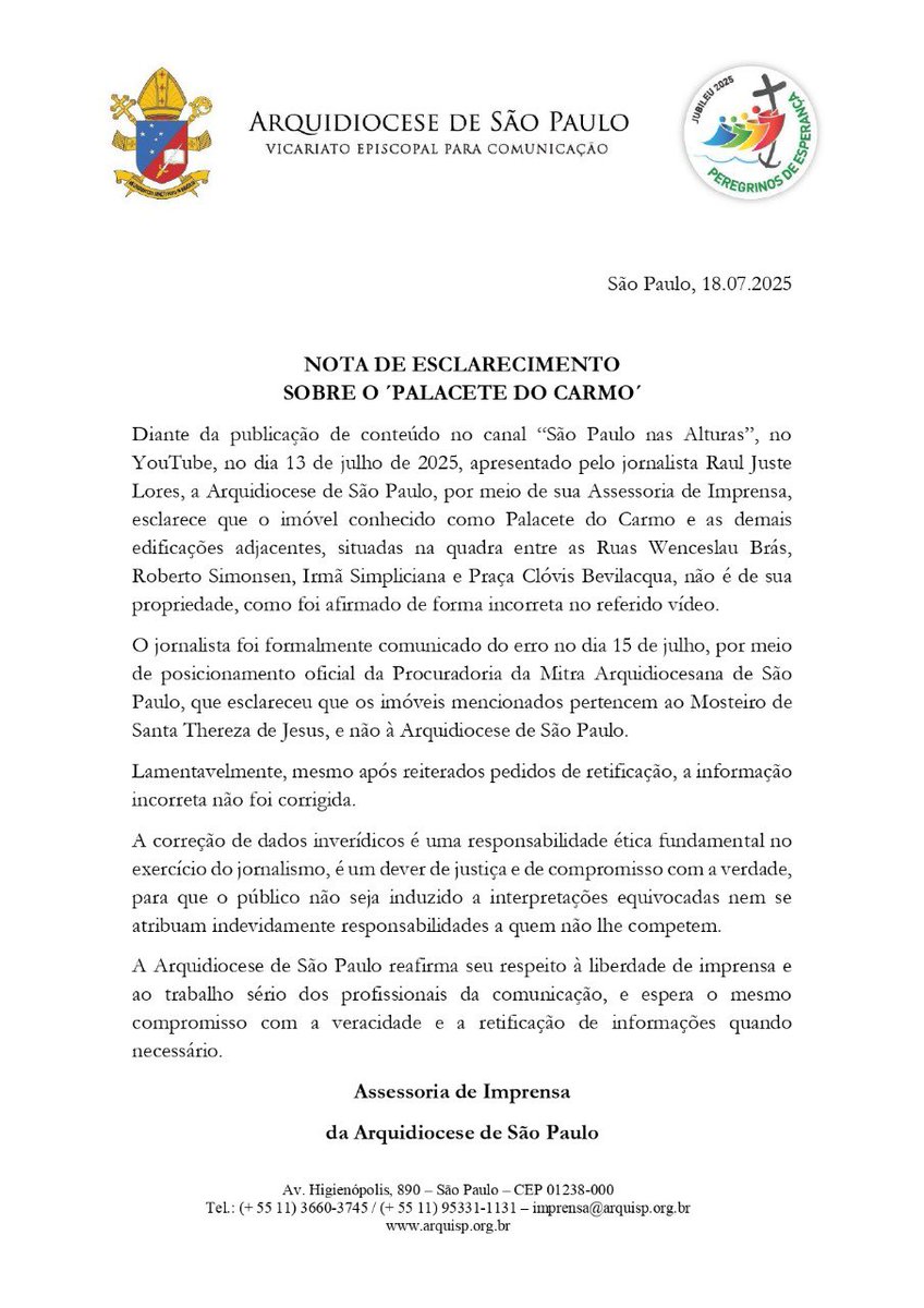 Arquidiocese de São Paulo tweet media