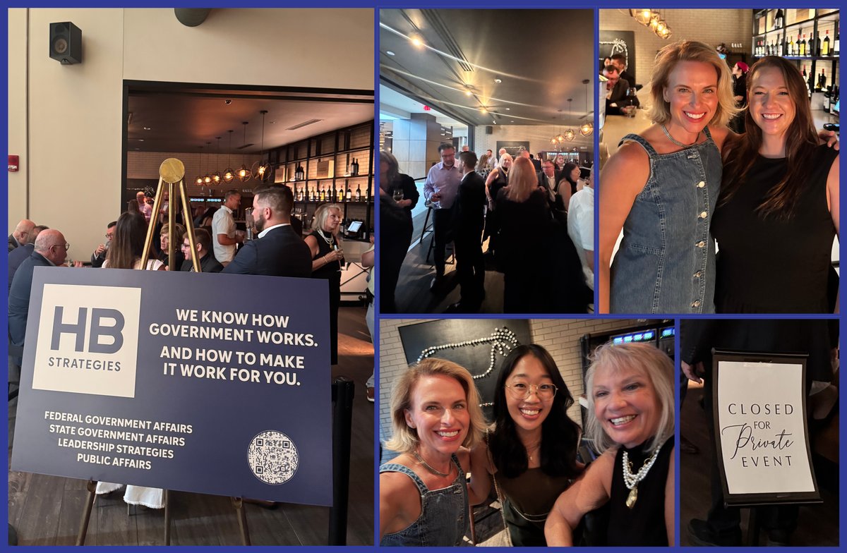 H_B_Strategies's tweet image. A great evening last night in Indianapolis as HB Strategies hosted our annual ALEC summer reception and brought together lawmakers, clients, and team members from across the nation. We know that good policy starts with strong relationships, and enjoy hosting our annual reception…