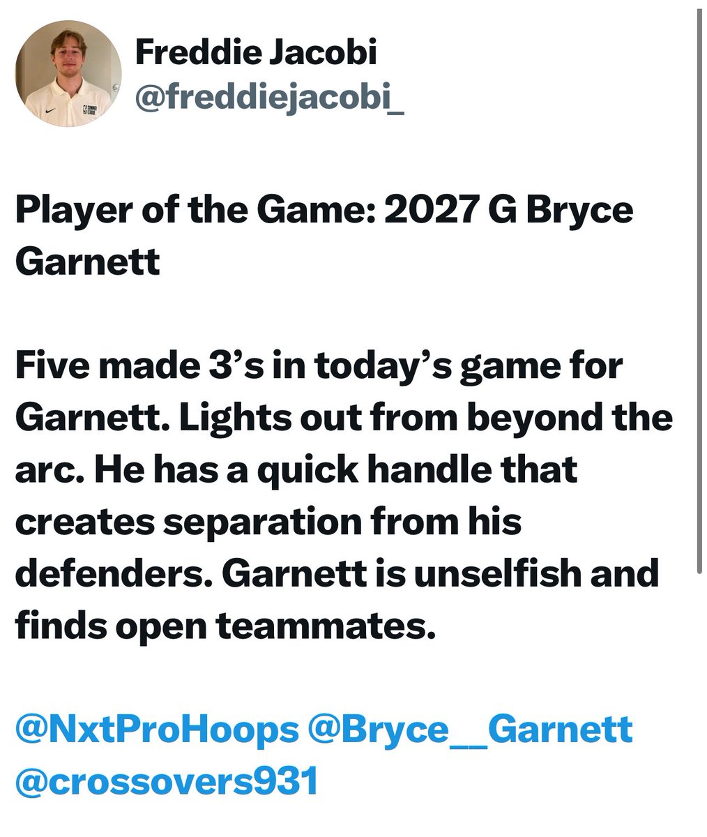 Thanks for the recognition <a href="/freddiejacobi_/">Freddie Jacobi</a> 

<a href="/PRO16League/">PRO16/NXTPRO League</a> Finals! 

<a href="/CourtneyHoops90/">Courtney Asher Smith</a> <a href="/AndrewForce8/">Andrew Force</a> <a href="/TreySterner5345/">Trey Sterner</a> <a href="/PrepHoopsTN/">Prep Hoops Tennessee</a>  <a href="/KirkwoodMBB/">Kirkwood Men’s Basketball</a>  <a href="/BCATHOOPS/">BCAT</a> <a href="/CoachKhalilS/">Khalil Shakir 🏀</a> <a href="/HankampScott/">Scott Hankamp</a> <a href="/KevinMoses38/">Kevin Moses LLC</a> <a href="/NxtProHoops/">NXTPRO Hoops</a>