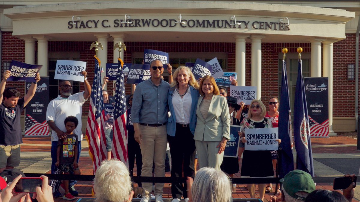 SpanbergerForVA's tweet image. I’m proud to be in this race with @SenatorHashmi and @jonesjay by my side.
Our ticket is united and ready to deliver results for Virginians.Together, we’ll build a better future for our Commonwealth.