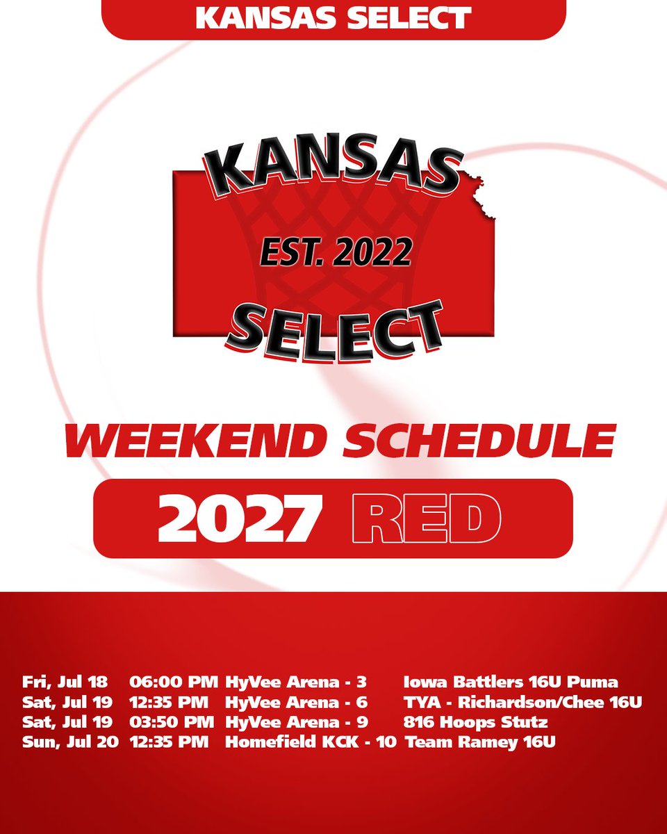 2027 Red Weekend Schedule

#KSSelect