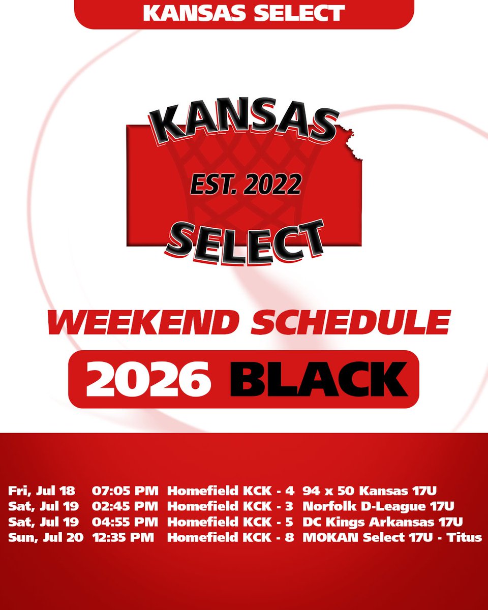 2026 Black Weekend Schedule

#KSSelect