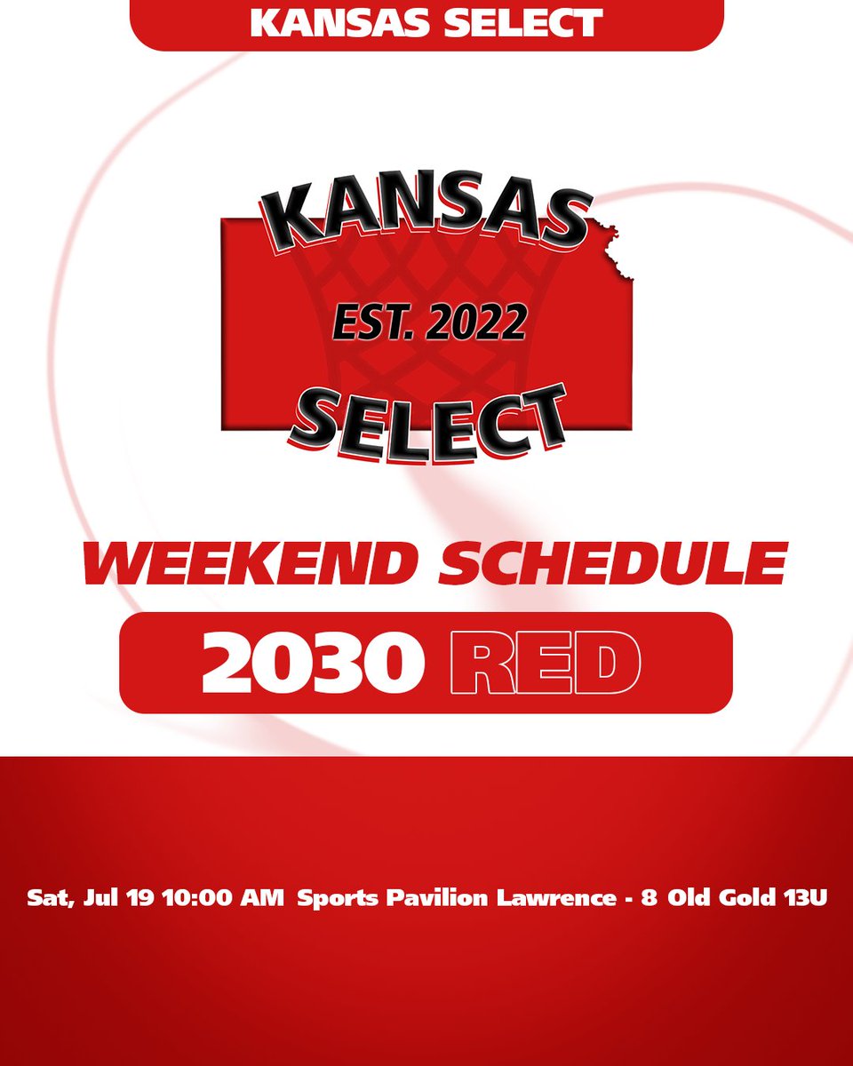 2030 Red Weekend Schedule

#KSSelect