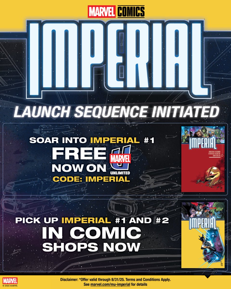 MarvelComicsHQ's tweet image. It's part two of a four-part Marvel cosmic event!
Read 'Imperial' #1 free now on Marvel Unlimited and pick up 'Imperial' #2 in comic shops now.