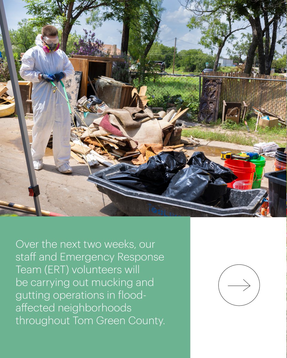COREresponse's tweet image. Over the next two weeks, our staff and Emergency Response Team (ERT) volunteers will be carrying out mucking and gutting operations in flood-affected neighborhoods throughout Tom Green County.
Help us empower communities from within, so that they can be better prepared.