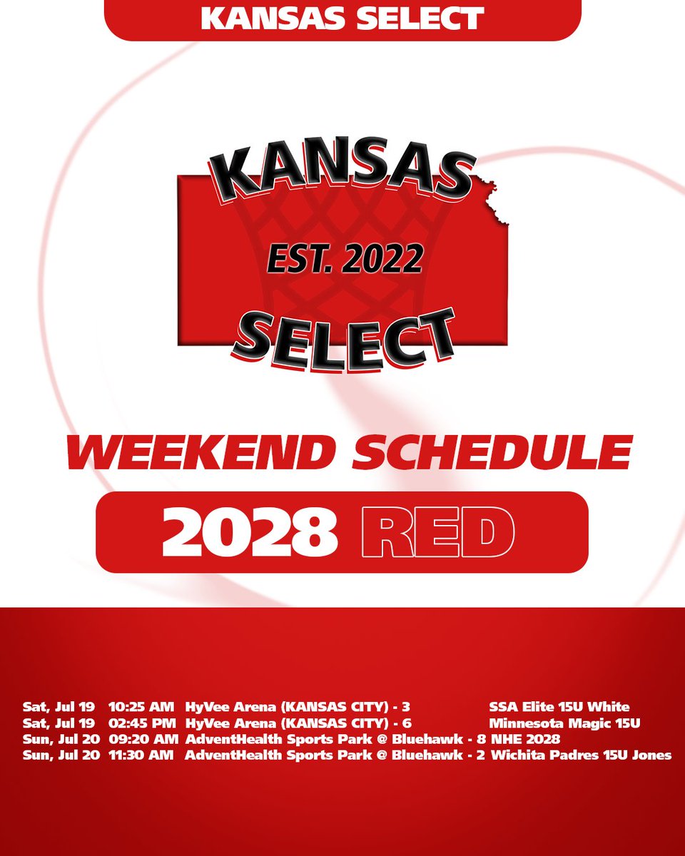 2028 Red Weekend Schedule

#KSSelect