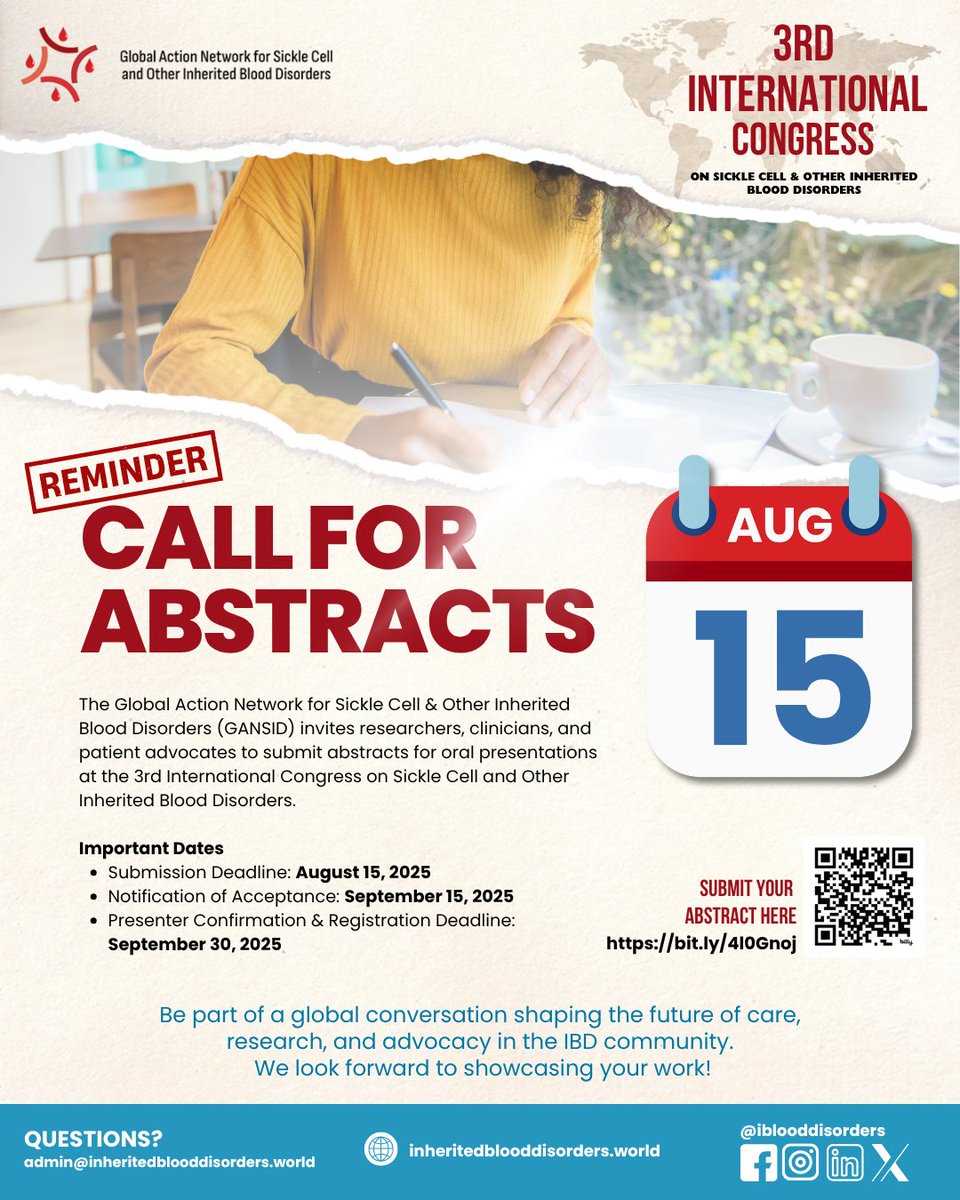 Reminder: Abstract Submission Deadline is Approaching!

Don’t miss this opportunity to share your work and insights!