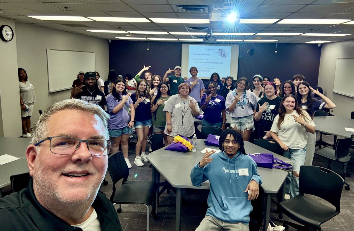 We are so happy to welcome our new Psychology majors and their parents today at our 7-18-25 AXEcepted Day! Our largest group of the summer so far. We look forward to working with them in the fall! Axe ‘em Jacks!