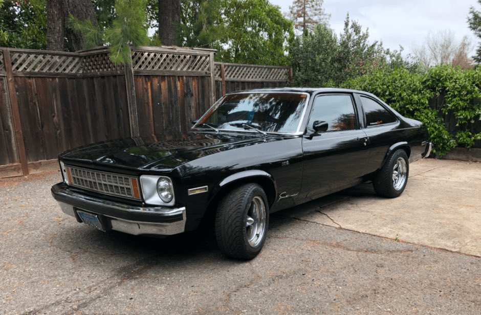 Trav_A_22's tweet image. Picture this: 78 Nova with a twin turbo 4.3 Vortec, fender kit, dropped, wides, track rims. I’d call it NovaCane