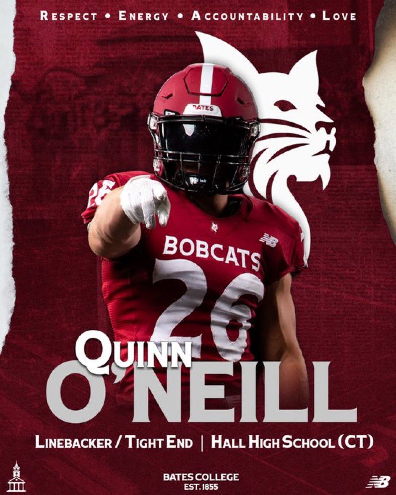 Quinn O’Neill (@qoneillfball26) on Twitter photo After many great conversations with <a href="/AlecBrownFB/">Alec Brown</a> and an amazing visit <a href="/Bates_Football/">Bates Football</a>, I’m extremely grateful and excited to have received an offer! Thanks again to <a href="/Cats_CoachCoyne/">Coach Coyne</a> and <a href="/AlecBrownFB/">Alec Brown</a>!
<a href="/HallFootball1/">Hall Football</a> After many great conversations with <a href="/AlecBrownFB/">Alec Brown</a> and an amazing visit <a href="/Bates_Football/">Bates Football</a>, I’m extremely grateful and excited to have received an offer! Thanks again to <a href="/Cats_CoachCoyne/">Coach Coyne</a> and <a href="/AlecBrownFB/">Alec Brown</a>!
<a href="/HallFootball1/">Hall Football</a>