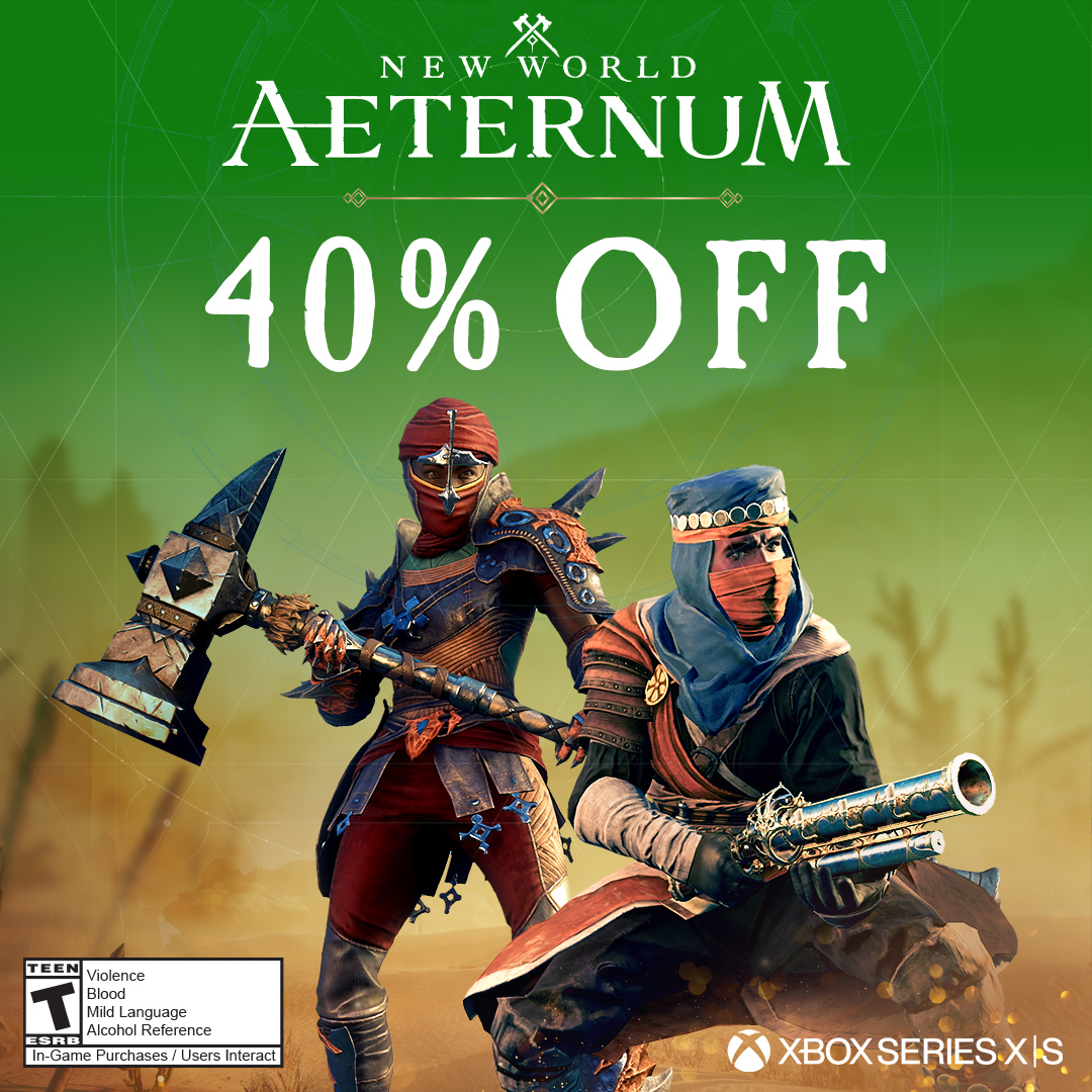 New World: Aeternum is now 40% off during the Xbox Ultimate Game Sale.

Unlock the mysteries of the Eternal Isle for a lower price now through July 31.

🟢 playnwa.games/44Cysa8