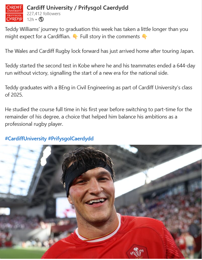 MrJonathanCarr's tweet photo. Well done Teddy. A tower of strength for @Cardiff_Rugby and @WelshRugbyUnion https://t.co/s45qnZQTqP