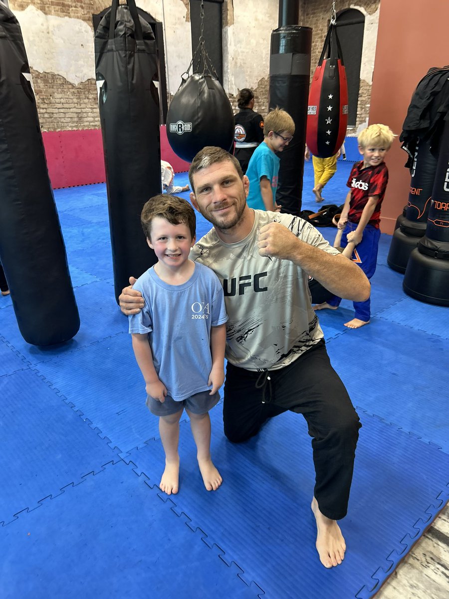 From shot faking, pass faking, and pivoting to take downs, arm bars, and choking you out! Thanks to <a href="/KurtHolobaugh/">kurt holobaugh</a> and our basketball coaches for investing in my little man! He gives it his all in everything that he does! So proud!