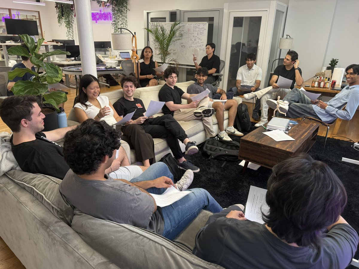 hosting a weekly ai reading group at the <a href="/getsapien/">Sapien</a> office has been one of my favorite traditions we started in nyc—meeting more and more great people, reading fun papers, and having amazing discussions every week!