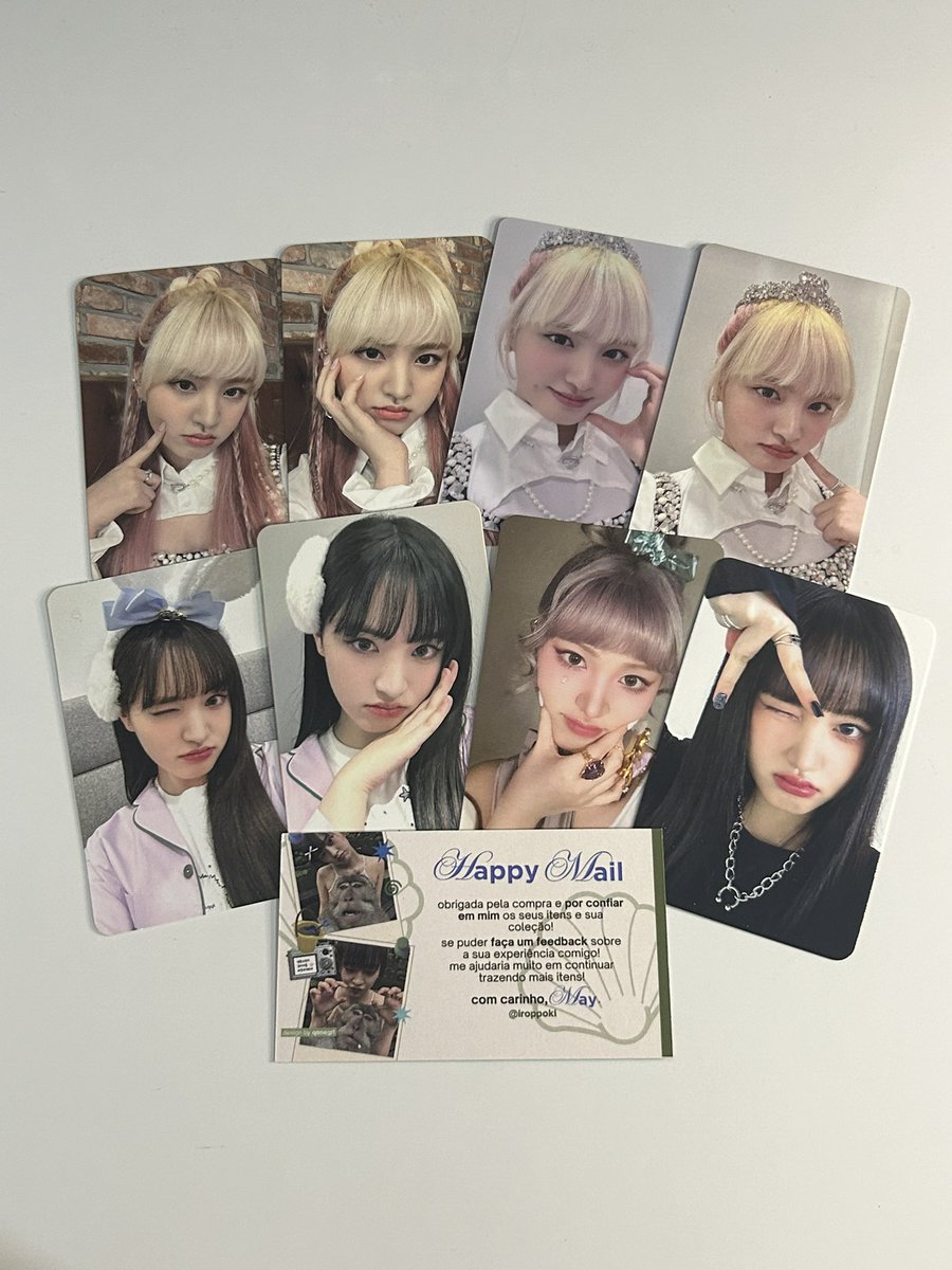 — happy mail ! <3

feedback positivo pra <a href="/iroppoki/">may</a> que fez ceg dos cards da liz, chegaram muito bem embalados, obrigada por me ajudar na minha coleção!