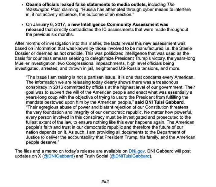 Liberal Tear Creator™ (@libtearcreator1) on Twitter photo 🚨 BREAKING COUPS!
<a href="/DNIGabbard/">DNI Tulsi Gabbard</a> is now stating emphatically that a former President of the United States <a href="/BarackObama/">Barack Obama</a> attempted a coup against <a href="/POTUS/">President Donald J. Trump</a>
What should the punishment be? 🚨 BREAKING COUPS!
<a href="/DNIGabbard/">DNI Tulsi Gabbard</a> is now stating emphatically that a former President of the United States <a href="/BarackObama/">Barack Obama</a> attempted a coup against <a href="/POTUS/">President Donald J. Trump</a>
What should the punishment be?
