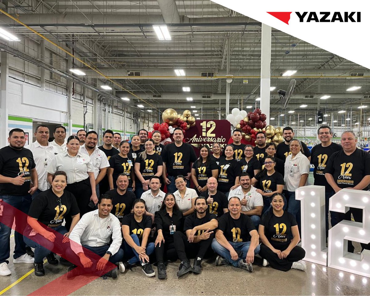 Celebrating #12Years of Excellence at #YazakiBacum! 🎉
A milestone built on dedication, teamwork &amp; continuous innovation. Since opening, Bacum has been a key part of our #OperationalExcellence —driving quality, developing local talent &amp; contributing to our community’s growth 👏