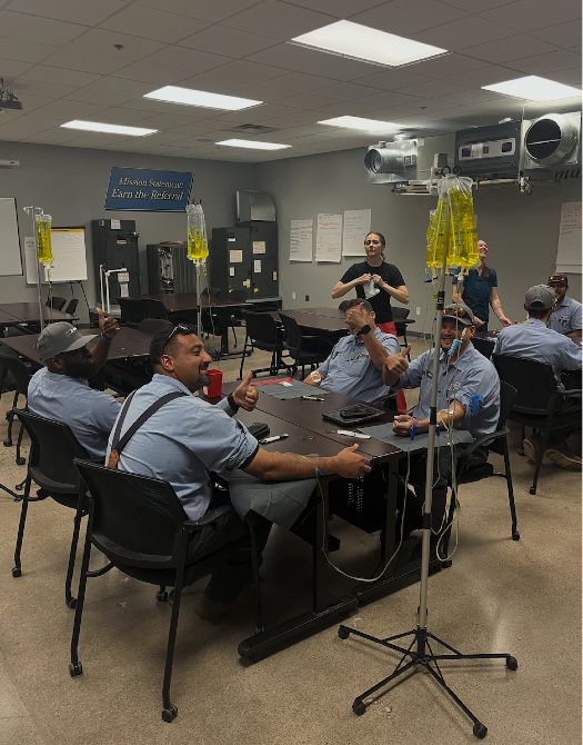DayandNightHVAC's tweet photo. Phoenix heat? No sweat. 😅💧

Our techs stay hydrated with IV therapy so they can keep YOU cool &amp; comfy all summer long!

#StayCoolAZ #HydrationStation #TechLife https://t.co/BXwZfkdYTQ