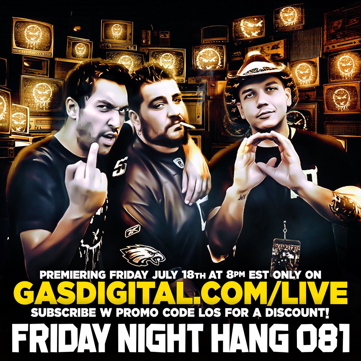 LegionOfSkanks's tweet image. ALL NEW #LegionOfSkanks #FridayNightHang tonight at 8PM E for @gasdigital subscribers ONLY!
•
•
Create a #GaSDigital profile w/ promo code LOS and get discounted full access!
@bigjayoakerson @luisjgomez @ComicDaveSmith