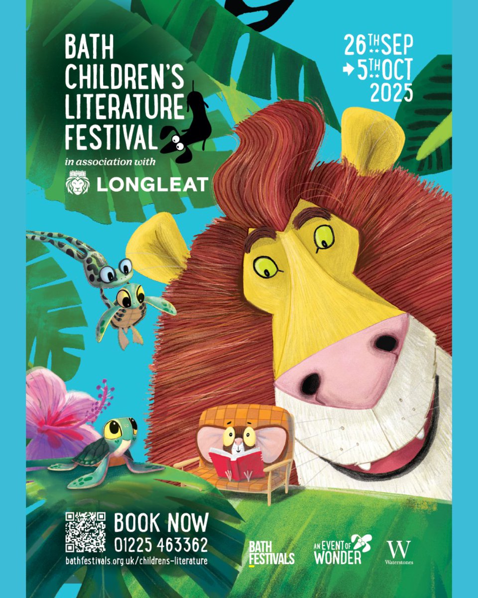 bathkidslitfest's tweet image. This year's brochure features characters from the brilliant books by Rachel Bright and Jim Field. You don't have to be BIG and BRAVE to find your ROAR in the book The Lion Inside.
A huge thank you to Rachel, Jim and Grahame Lyus from @HachetteUK for designing this cover for us.