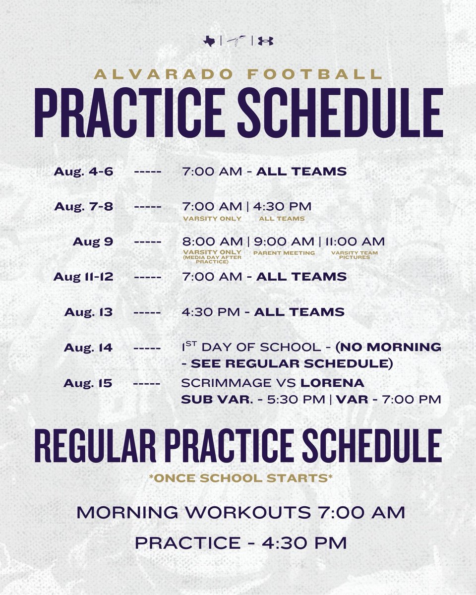 Almost that time! 🏹

Make sure to take note of these times! 

#AlvaradoExcellence #TR1BE #LFO