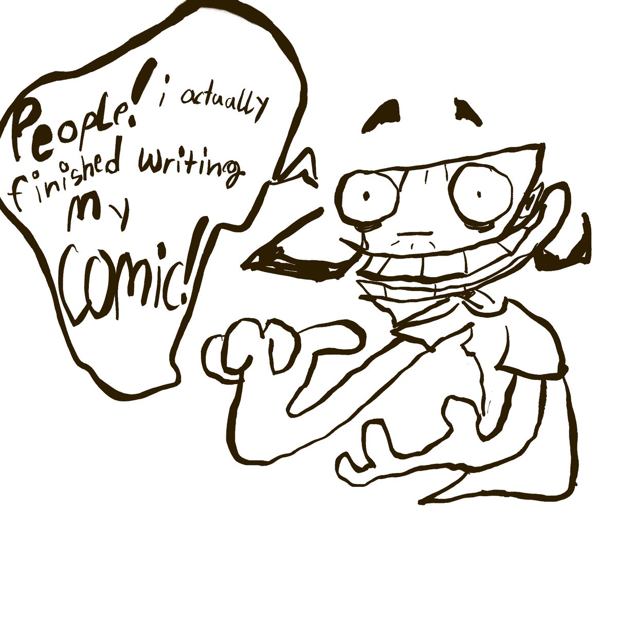 Ragmothy's tweet image. AN ACTUALLY GOOD ANNOUNCEMENT
THIS TIME
IM OFFICIALLY FINISHED WITH MY COMIC SCRIPT!