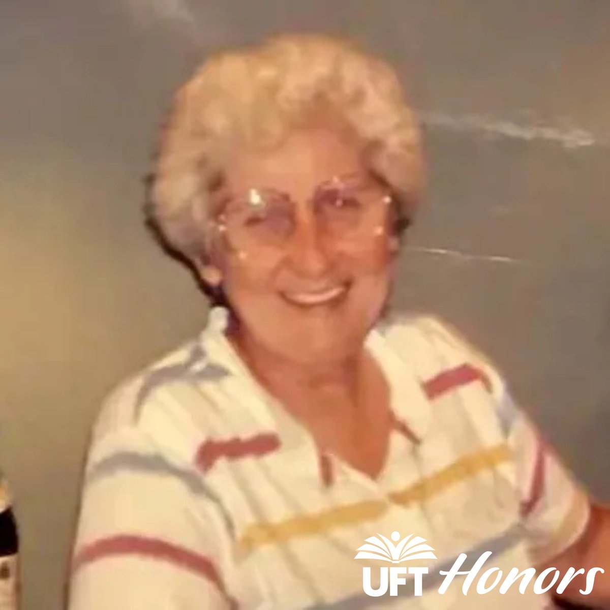 UFT's tweet image. UFT Honors Rose Schwally, a dedicated and caring school secretary who spent 23 of her 24-year school secretarial career at Brooklyn’s City-As-School, where she got along well with colleagues and students alike. Read more about her life and legacy: ufthonors.uft.org/schwally/