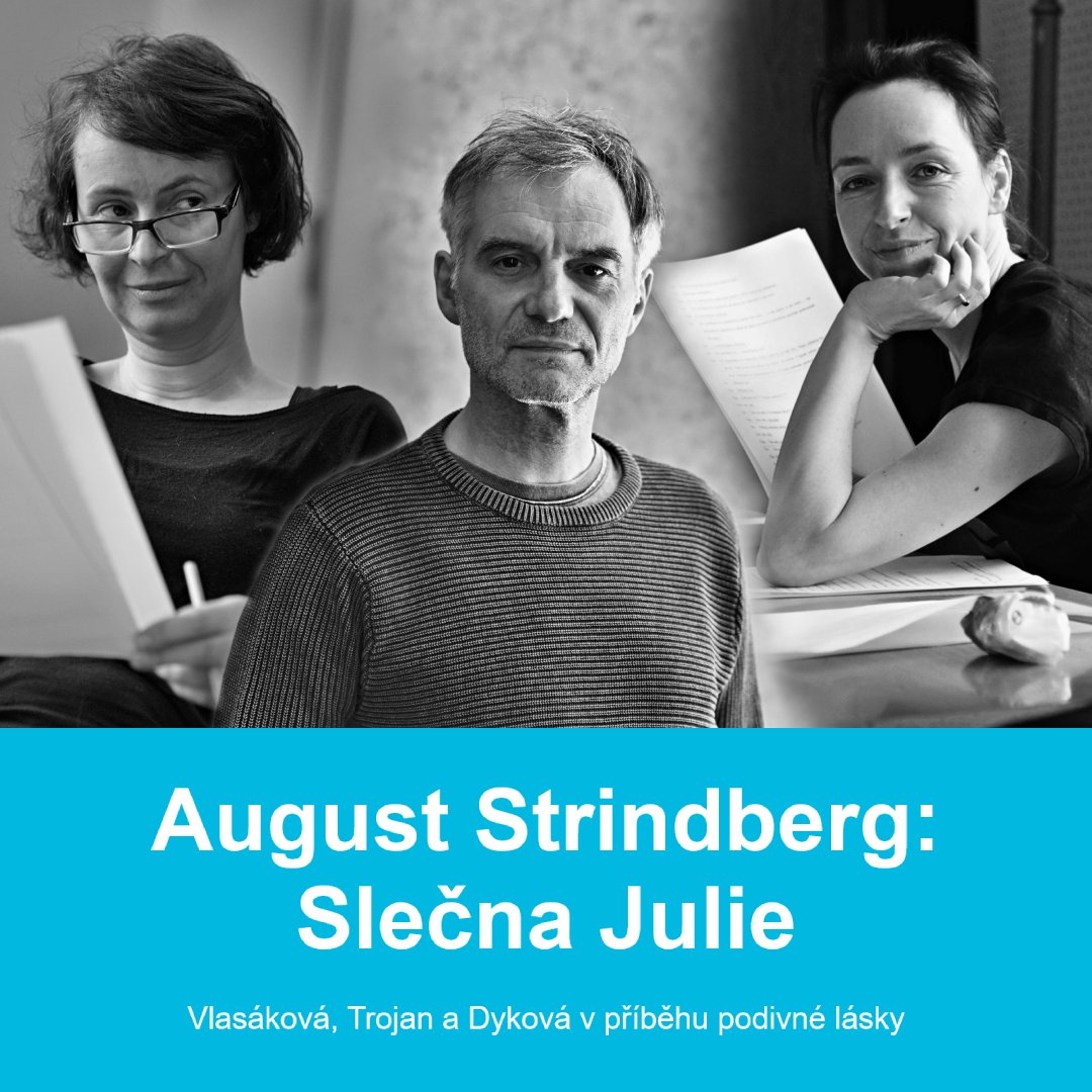 Lenka Vlasáková, Ivan Trojan a Tatiana Dyková v nejznámější hře Augusta Strindberga – příběh trojice mladých lidí rozdělených společenským postavením se odehrává za magické svatojánské noci a od začátku spěje k neodvratné tragédii ▶ rozhl.as/SlecnaJulie