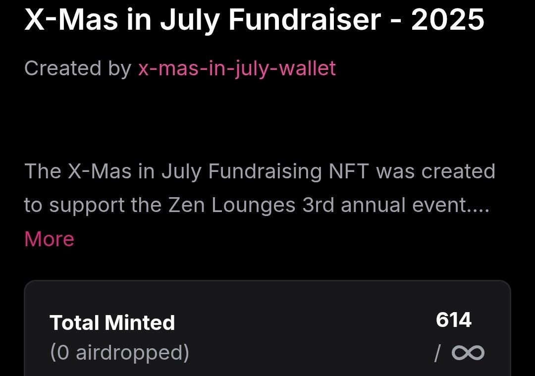 X-Mas In July Fundraiser (@gravy2ndx) on Twitter photo Happy Friday, everyone! The Fundraiser is doing awesome, 614 minted ๐๐ผ
Next week <a href="/westinpeace1/">westinpeace ๐</a> and I will be shopping and heading to Vegas. I can't wait to share the videos. Stay tuned.
**Mint ends July 26th. If you donโt have 3 to burn, the clock is ticking ๐ Happy Friday, everyone! The Fundraiser is doing awesome, 614 minted ๐๐ผ
Next week <a href="/westinpeace1/">westinpeace ๐</a> and I will be shopping and heading to Vegas. I can't wait to share the videos. Stay tuned.
**Mint ends July 26th. If you donโt have 3 to burn, the clock is ticking ๐