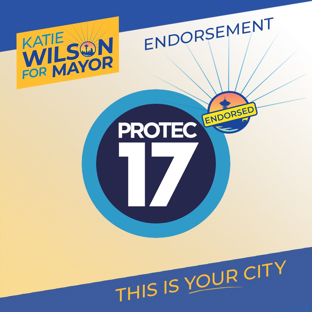 wilsonformayor's tweet image. Honored to have the support of @PTE17 , a union of over 3000 Seattle city workers - engineers, planners, public health staff, & more!
#ThisIsYourCity
WilsonForSeattle.com
