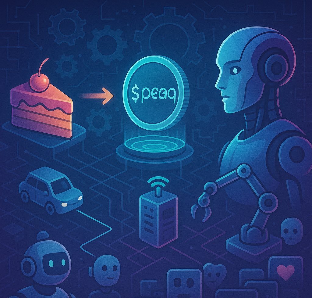 oreymorey69's tweet image. Stake $CAKE → Earn $PEAQ
Ok, but why does this matter?
Because @peaq isn’t just another token —
it’s the fuel for the Machine Economy:
⚙️ Machines earning
⚙️ Devices collaborating
⚙️ A decentralized world that works for us
Yes, even the robots are in. 🤖🍰