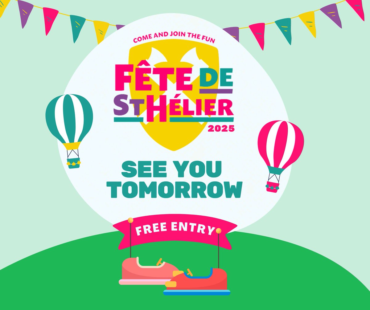 Set-up for the Fête de St Helier is well underway!

We can't wait to welcome you from 11am tomorrow.

Who's coming down?

#parishofsthelier #jerseyci #whatson #fetedesthelier #streetparty #communityevent #freeevent