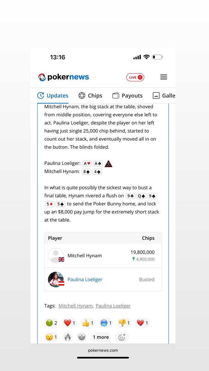I didn’t realise there were actual poker news updates haha
