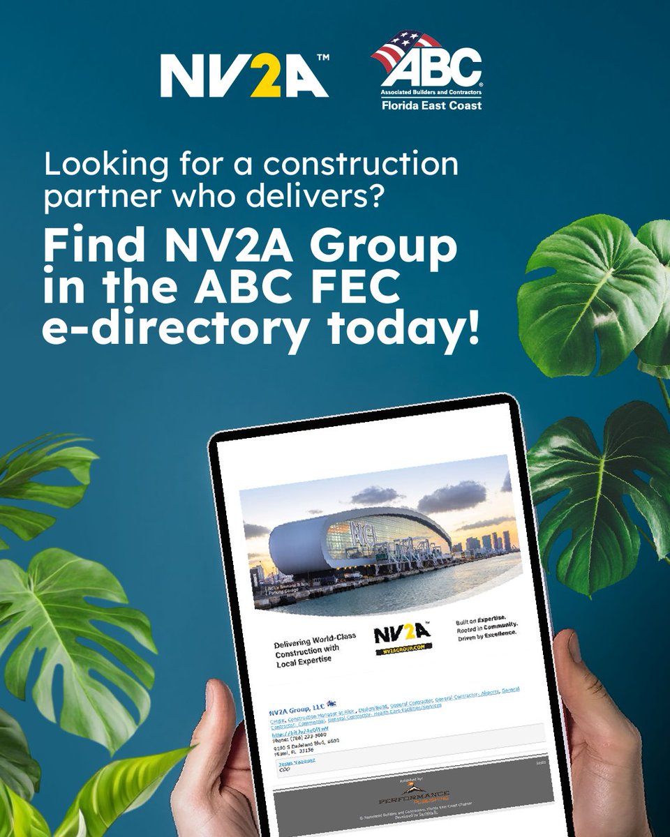 NV2A Group (@nv2agroup) on Twitter photo Looking for a trusted partner in high-impact construction? Find NV2A Group in <a href="/abceastflorida/">ABC Florida East Coast</a> e-directory â and from there click-through to explore our full portfolio: abcfec.performancepublishing.net/directory/comp⌠#NV2ABuilds #ConstructionExcellence #ABCFEC #SouthFloridaConstruction Looking for a trusted partner in high-impact construction? Find NV2A Group in <a href="/abceastflorida/">ABC Florida East Coast</a> e-directory â and from there click-through to explore our full portfolio: abcfec.performancepublishing.net/directory/comp⌠#NV2ABuilds #ConstructionExcellence #ABCFEC #SouthFloridaConstruction