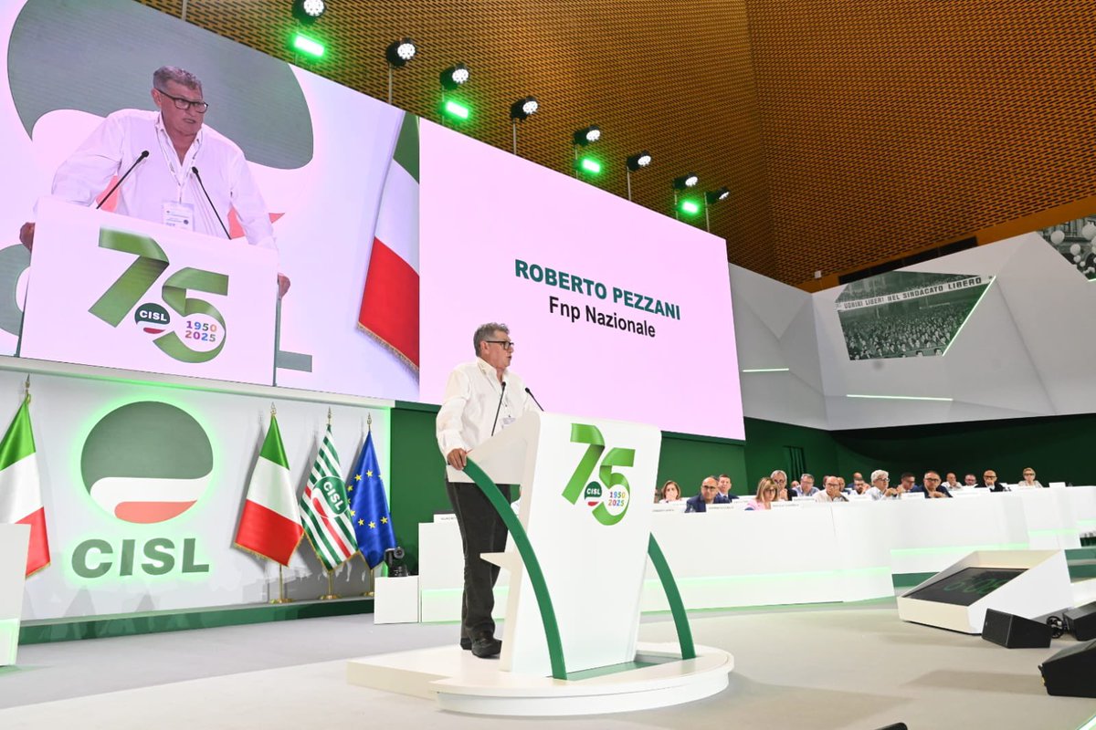 FnpCisl's tweet image. Il segretario generale #FnpCisl #RobertoPezzani prende la parola al XX #CongressoCisl #IlCoraggioDellaPartecipazione in corso al Palazzo dei Congressi di Roma: “Si parla spesso di invecchiamento attivo. Noi della Fnp a questa espressione vogliamo dare sostanza, concretezza,…