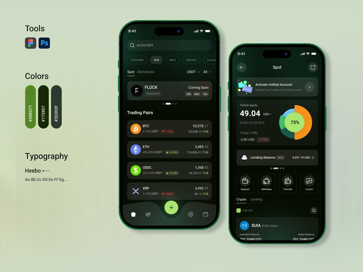 Crypto Wallet App UI Design Crafted a modern crypto wallet UI with Figma  Explore the future of crypto UX. #CryptoDesign #WalletApp #CryptoUX  #UXDesign #CryptoApp #Web3 #Fintech #Design #CryptoWallet