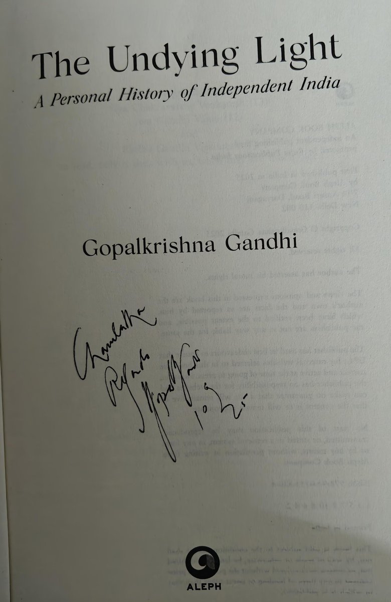 drcbjee's tweet image. Shri Gopal Krishna Gandhi's memoir is a must read. An honest retelling of the nation as he saw it from the various positions he has held. The chapters in Sri Lanka had me riveted as did his affection for MSS Amma. Delighted to read this anecdote featuring @tmkrishna .