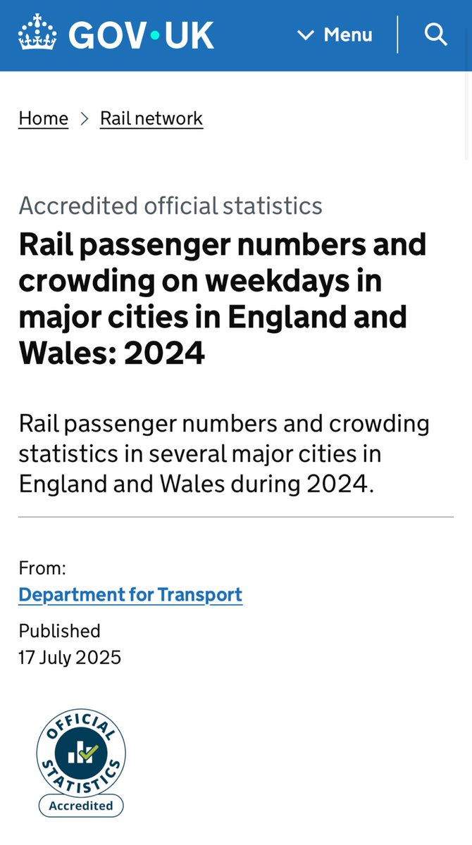 jordanbhx's tweet image. Rail passenger numbers have been released for 2023-2024 and as predicted by literally everyone who knows anything about transport, they have already surpassed pre-Covid figures.

Birmingham’s passenger growth second only to London.