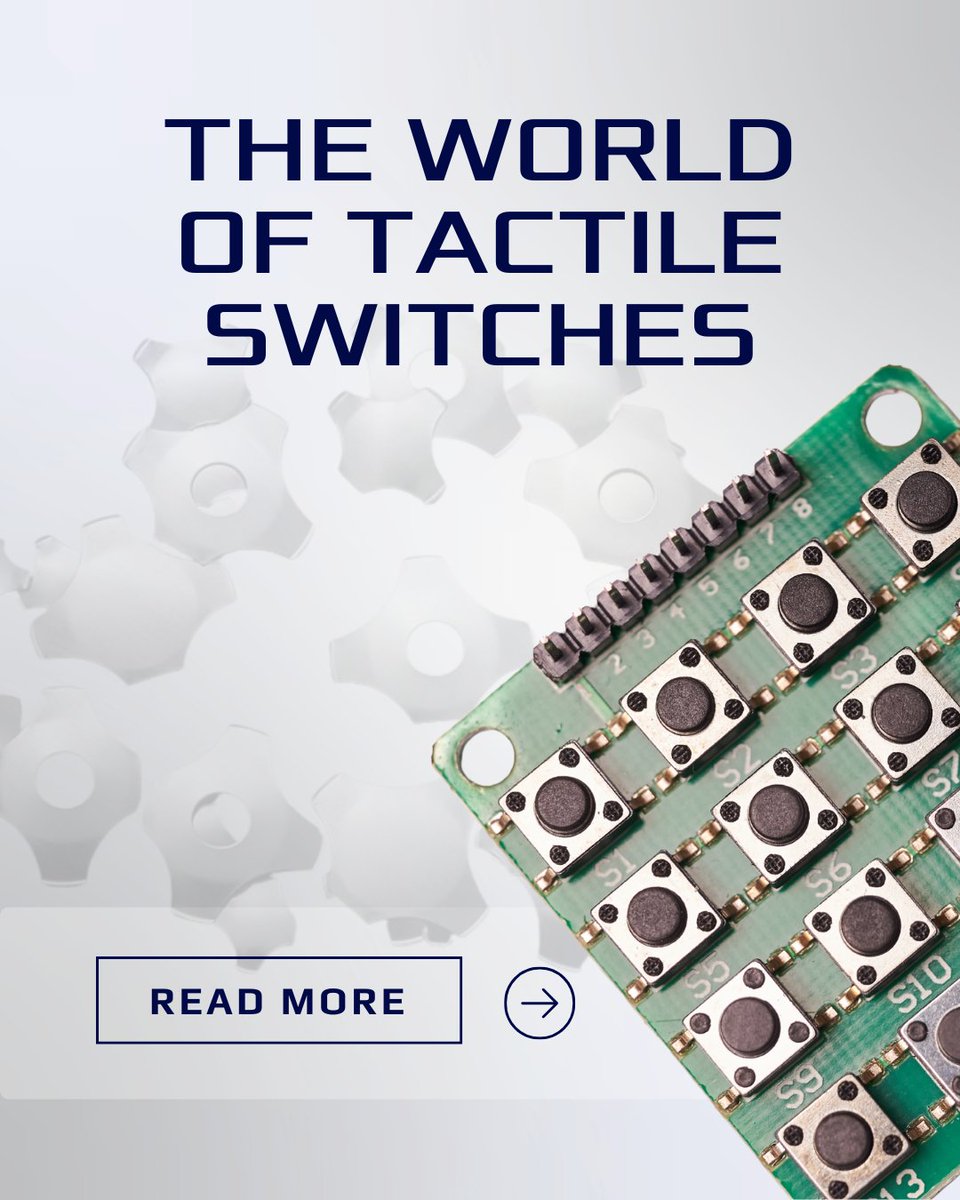 Snaptron's tweet image. Tactile switches aren't just about feel—they’re about function.
This guide breaks down how they work, when to use them, key specs like force + travel, and dome types.
🔧 Read more: snaptron.com/2025/06/the-wo…
#Snaptron #TactileSwitches #HMI #EngineeringMatters