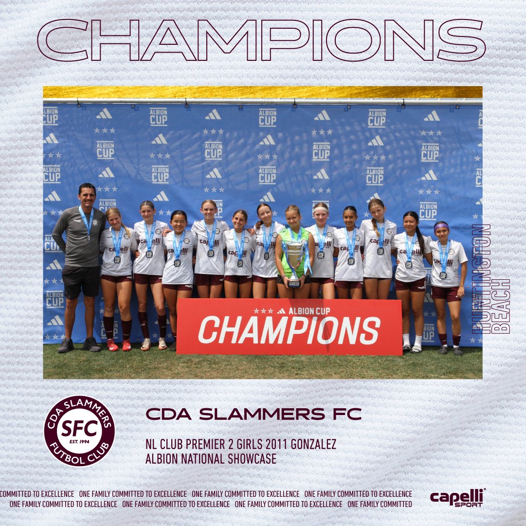 🥇 CHAMPIONS
⚽ CDA Slammers FC HB NL Club Premier 2 Girls 2011 Gonzalez
🏟️ Albion Cup National Showcase
#cdaslammersfc #cdaHUNTINGTONBEACH