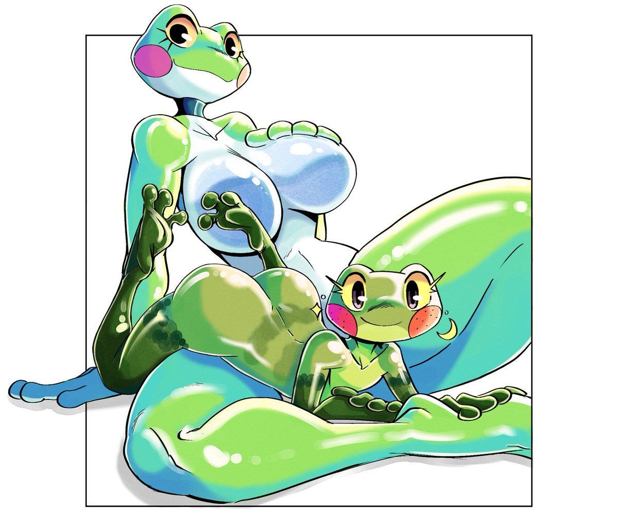 Something I drew for a buddy's birthday
Grefina and Anny.