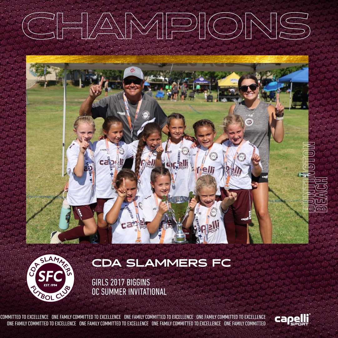 🥇 CHAMPIONS
⚽ CDA Slammers FC HB Girls 2017 Biggins
🏟️ OC Summer Invitational
#cdaslammersfc #cdaHUNTINGTONBEACH
