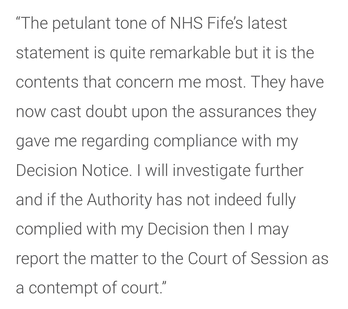 DvdHmltn's tweet image. New Questions Over NHS Fife compliance
foi.scot/new-questions-…
