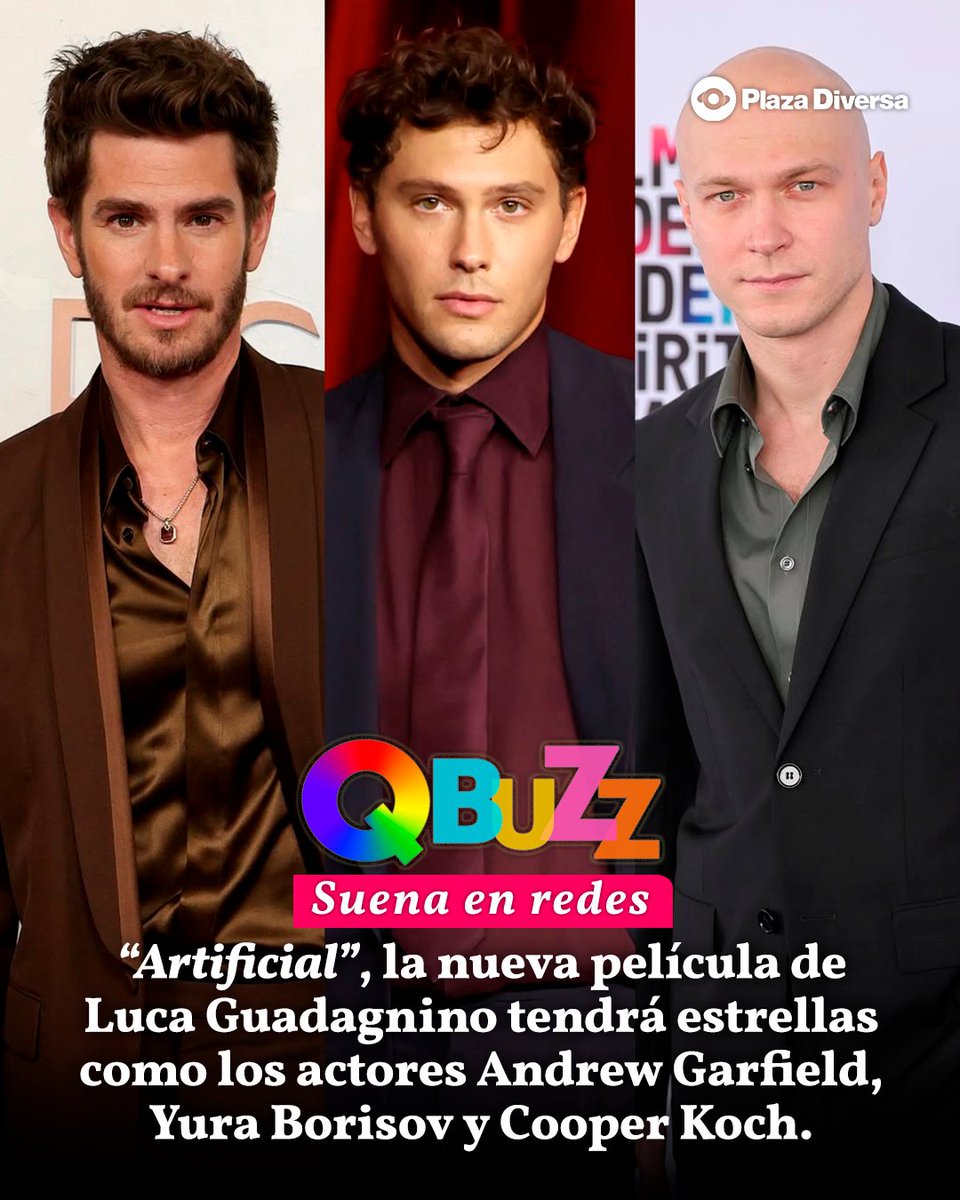 wowasinomas's tweet photo. | #QBuzz - Suena en redes ๐ฅ Luca Guadagnino (conocido por Call Me by Your Name, Challengers y Queer) dirige Artificial, producida por Amazon MGM Studios y protagonizada por Andrew Garfield, Yura Borisov y Cooper Koch. https://t.co/ZKHzdGVfsB
